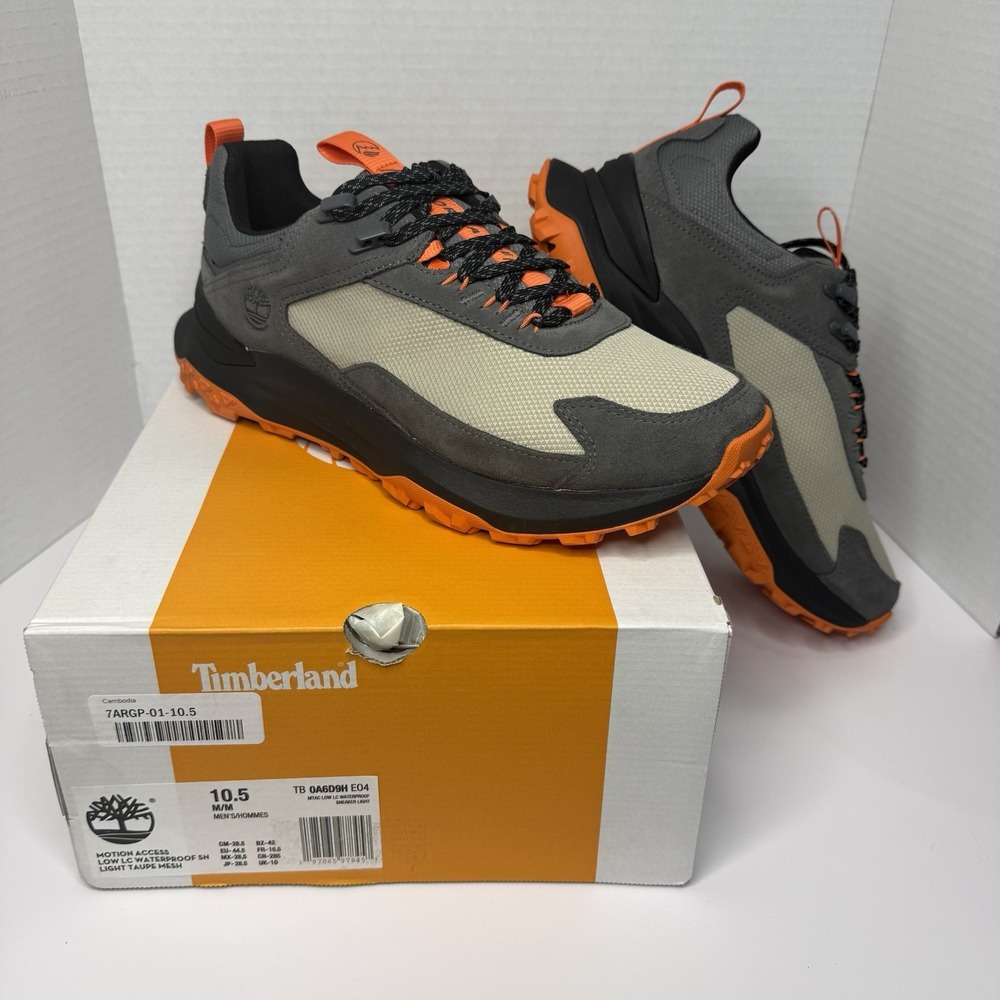 Timberland Motion Access Low Waterproof Trail Shoes Mens 10.5 Gray TB0A6D9H